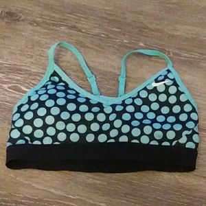 Nike polka dot padded sports bra